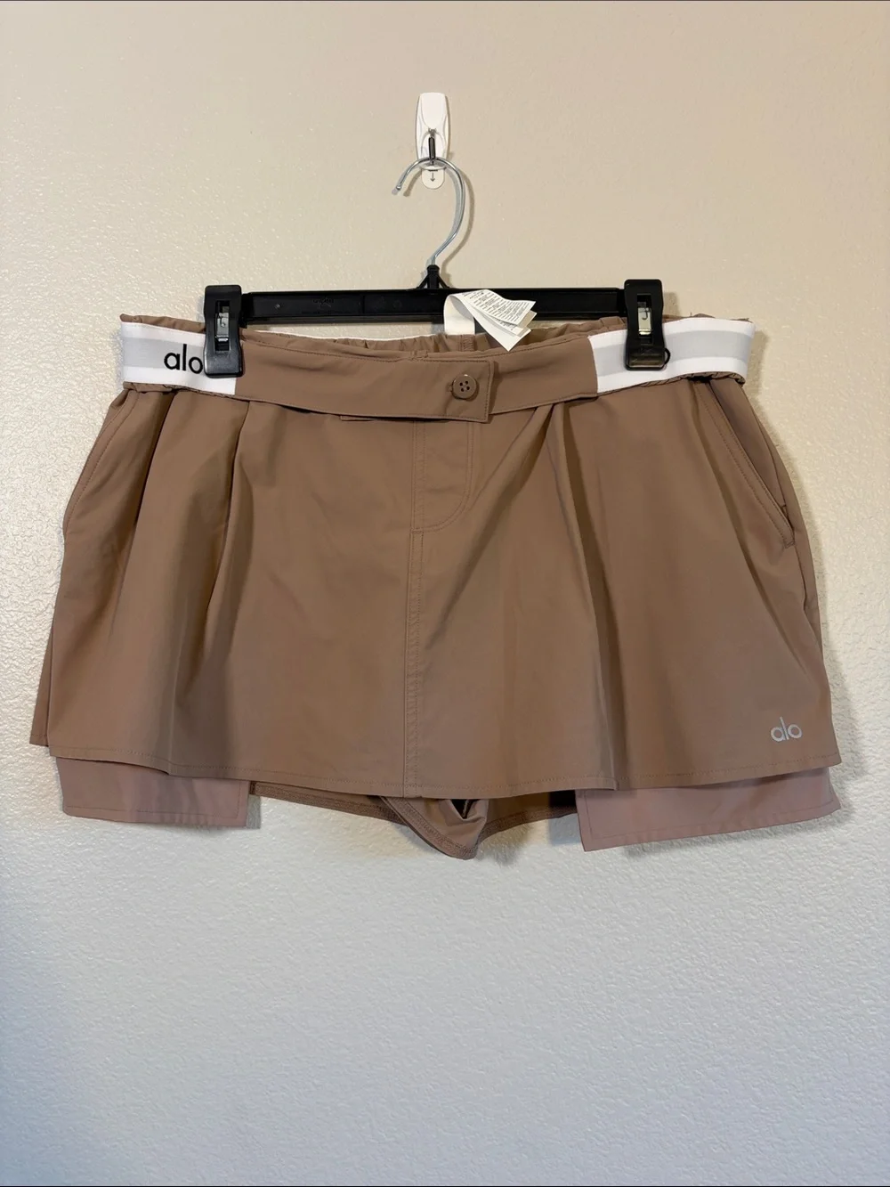 ALO Yoga Women's Dusty Rose Two-in-One Athletic Skort